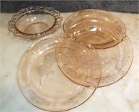 (3) SHARON PLATES & OLD COLONY LACE EDGE BOWL