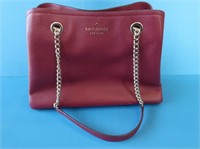 Kate Spade Burgundy Textured Leather Handbag