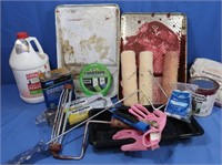 Painting Supplies, NIP Roller Covers, Frog Tape,