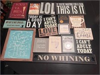 Wooden signs home decor