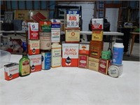 Antique Spice and other tins