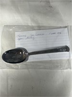 Tiffany Sterling Silver Spoon Patented 1916.