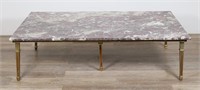 Louis XVI Style Marble Top Cocktail Table