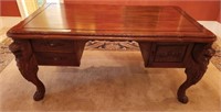 HAND MADE CLAW FOOT DESK WITH DOVE TAIL DRAWERS