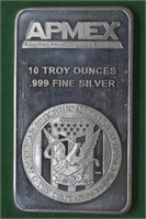 10ozt Silver .999 APMEX Bar