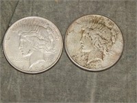 1922 & 1923 S 90% SILVER Peace Dollars