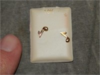 10K Gold Musical Note Earrings - GREAT GIFT