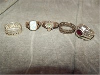 5 Sterling Silver Rings