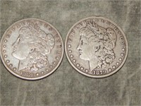 1879 & 1881 S Morgan 90% SILVER Dollars