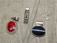 4 Sterling Silver Pendants GIFT TIME !!!