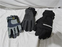 3 Mens XL Assorted Gloves (Runs Small)