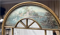 VINTAGE HAND PAINTED MIRROR 21" X 42" SEE PHOTOS