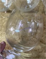 10 ETCHED STEMWARE SEE PICS