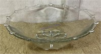 ETCHED GLASS FRUIT BOWL