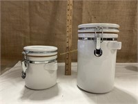 Canisters, cups and creamer