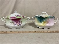Covered Decorative Floral Dishes