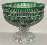 Ajka Design Guild Emerald Glass Centerpiece