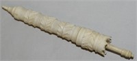 Antique Chinese Carved Ivory Parasol Needle Case