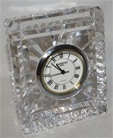 Waterford Crystal Rectangular Desk Clock 3"t