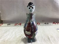Glass clown with chips on head