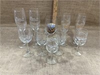 Vintage Terry Redlin glassware and other