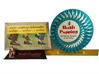 2 Vintage Hush Puppies Advertising Signs