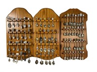 Collectible Spoons In Hanging Racks