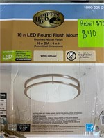 Hampton Bay 16” LED Flush Mount Light RRP: $75