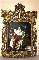 large gilt framed Napoleon print 44.5"h x 29"w