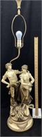 VTG. L & F MOREAU SCULPTURED TABLE LAMP WITH SHADE