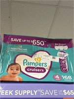 Pampers size 4 diapers 168 ct