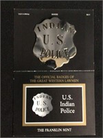 Sterling Indian Police Badge Franklin Mint 29grams