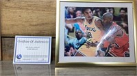 Michael Jordan and Kobe Bryant signed framed 8 x