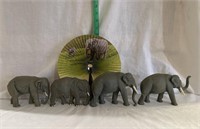 Elephant Figures & Fan