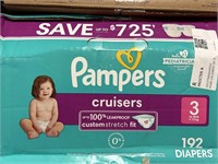Pampers size 3 diapers 192 ct