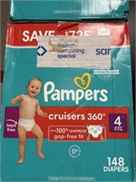 Pampers size 4 diapers 148 ct