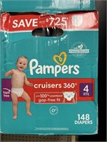 Pampers size 4 diapers 148 ct