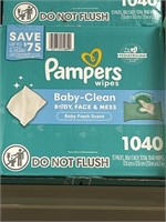Pampers wipes 1040ct