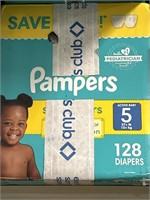 Pampers size 5 diapers 128 ct