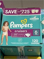 Pampers  size 6 diapers 120ct