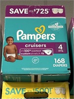 Pampers size 4 diapers 168 ct
