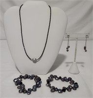 Pearl Bracelets, Earrings & Necklace