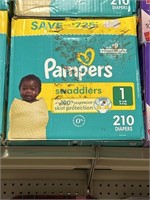 Pampers size 1 diapers 210ct