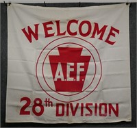 WWI Welcome 28th Division Banner