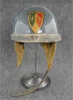 WWII French Crash Helmet With TASCOM Insignia