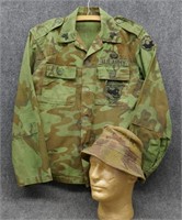 2nd Bn 47th Inf Mech 9th Div ARVN Camo Shirt & Hat
