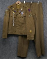 Named WWII 80th Div Uniform W/ Blue Ridgers Scroll