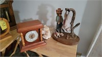 Clock, Seashell, Hog Skinning Figure, Tray Stand