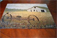 White Barn Wall Hanging Tapestry by Karl Soderlund