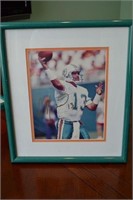 Dan Marino Signed Action Passing Release Photo
